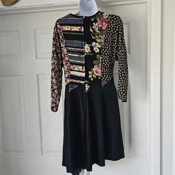 Vtg 90s whimsigoth floral knee length dressSize 8 - Picture 3 of 4